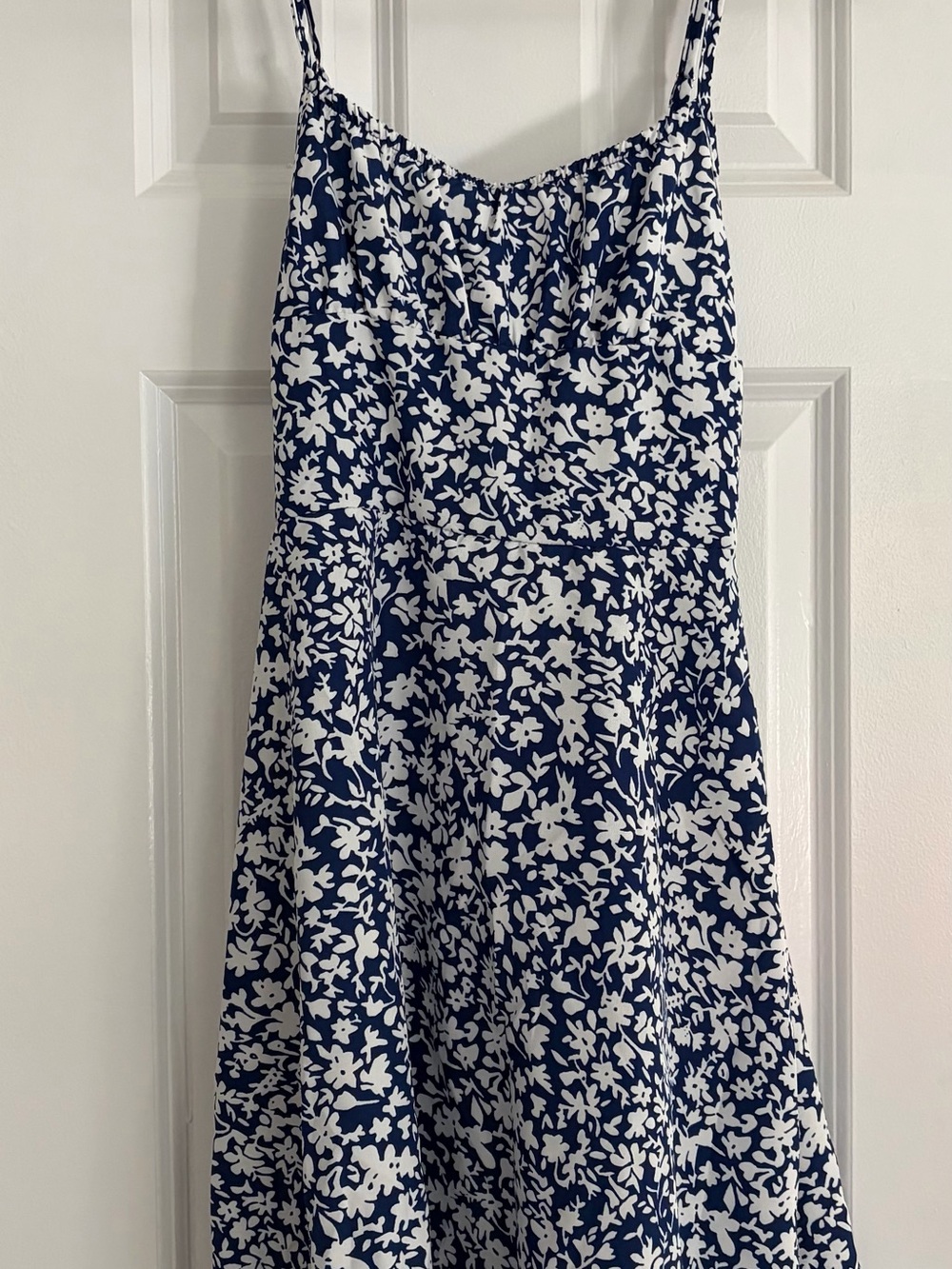 SHEIN BRAND NEW- NEVER WORN Navy and White Floral A-Line Dress